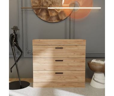 Комод Еверест на 3 ящики Соната-1 80х38х75 дуб крафт золотий (DTM-2694)