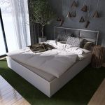 Кровать двуспальная Эверест КЛ-1400 Лайт (подъемный механизм) 140х200 см Нимфея Альба (DTM-4660)