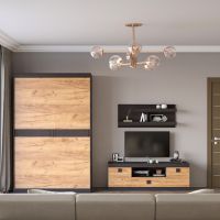 Вітальня Еверест Соната Комплект 20 (модульна - 3 елементи) венге темний + дуб золотий крафт (DTM-2506)