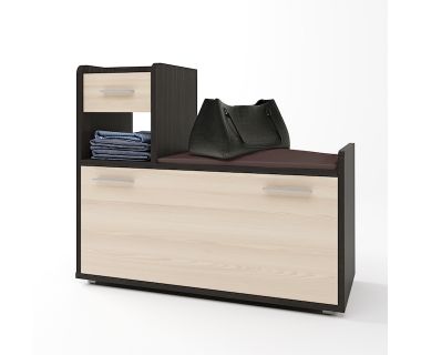 Тумба для взуття Еверест Тандем (ліва) венге + дуб молочний (DTM-2646)