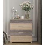 Комод Эверест на 4 ящика Бриз К-5 (телескопические) 70х38х72.5 сонома + трюфель (DTM-2491)