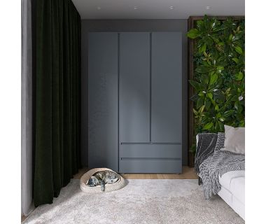 Шкаф трехдверный Эверест ШЛ-3 Лайт Графит (DTM-4913)