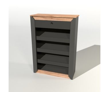 Тумба для обуви Эверест Нордик-800 80х32х113 см Графит + Дуб крафт золотой (DTM-5548) Тумба для обуви Эверест Нордик-800 80х32х113 см Графит + Дуб крафт золотой (DTM-5548)