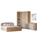 Спальня Эверест Бриз комплект 1 (модульная - 6 элементов) с комодом Бриз К-6 (ролики) сонома + трюфель (DTM-2547) в интернет магазине мебели "Меблі Даром"