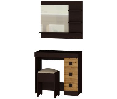 Трюмо Соната Еверест Комплект для спальні (3 елементи) венге темний + дуб золотий крафт (DTM-2607)