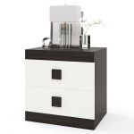Тумба нічна Еверест Соната 50х38х50 венге темний + білий (DTM-2077)