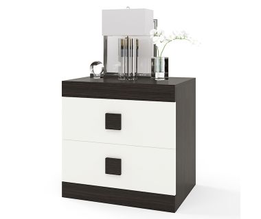 Тумба нічна Еверест Соната 50х38х50 венге темний + білий (DTM-2077)