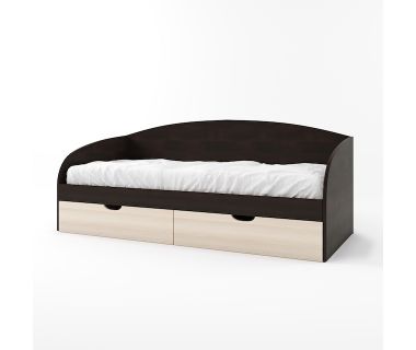 Кровать односпальная Эверест Комфорт 80х190 см венге + дуб молочный (DTM-2096) Кровать односпальная Эверест Комфорт 80х190 см венге + дуб молочный (DTM-2096)