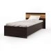 Односпальне ліжко Еверест Соната-900 90х200 см венге темний + дуб золотий крафт (DTM-2112)