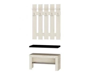 Прихожая Эверест Либерти 1 (модульная - 2 элемента) дуб крафт белый (DTM-2185)