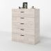 Високий комод Еверест на 5 ящиків Соната-2 80х38х101 дуб білий крафт (DTM-2695)
