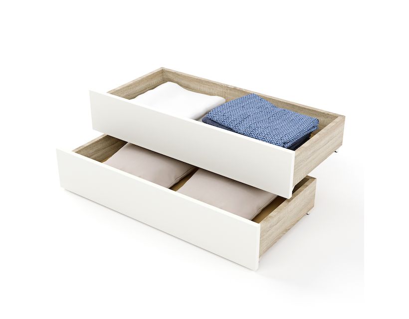 Ящики выдвижные 2 штуки Эверест для Кровати Соната-800 (к-кт) дуб сонома + белый (DTM-2119)