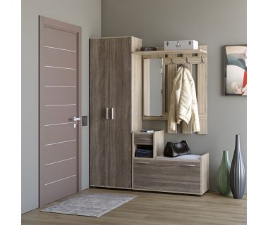 Прихожая Эверест Тандем с распашным шкафом ШП-1 и тумбой (левая) сонома + трюфель (DTM-2497) Прихожая Эверест Тандем с распашным шкафом ШП-1 и тумбой (левая) сонома + трюфель (DTM-2497)