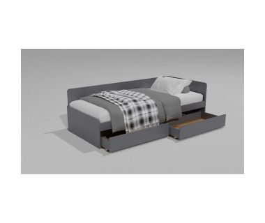 Односпальне ліжко із ящиками Еверест Соната-800 80х190 см Графіт (DTM-5578) Односпальне ліжко із ящиками Еверест Соната-800 80х190 см Графіт (DTM-5578)
