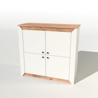 Тумба 4-х дверна закрита Еверест Нордік-980 98х38х92 см Білий + Крафт золотий дуб (DTM-5527)