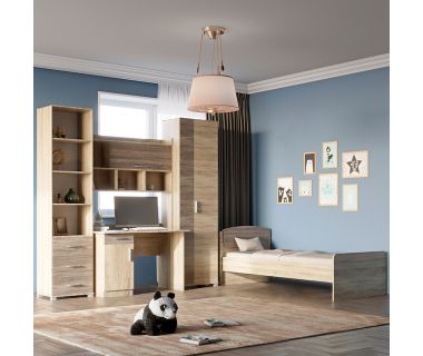 Спальня Дитяча Еверест Бриз Комплект 7 (модульна - 4 елементи) сонома + трюфель (DTM-2561)
