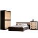 Спальня Соната Еверест Комплект 15 (модульна - 3 елементи) венге темний + дуб золотий крафт (DTM-2621) в інтернет магазині меблів "Меблі Даром"