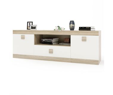 Тумба Еверест ТВ 1500 Соната 150х38х50 дуб сонома + білий (DTM-2262)