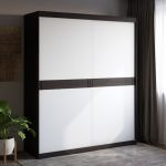 Шафа-купе Еверест Соната 1800 дводверна 180х60х217 венге темна+біла (DTM-2397)