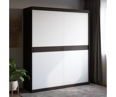 Шкаф-купе Эверест Соната 1800 двухдверный 180х60х217 венге темный+белый (DTM-2397)