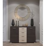 Великий комод Еверест К-7 Великобританія 140х38х92 венге + дуб молочний (телескопічні) (DTM-2473)