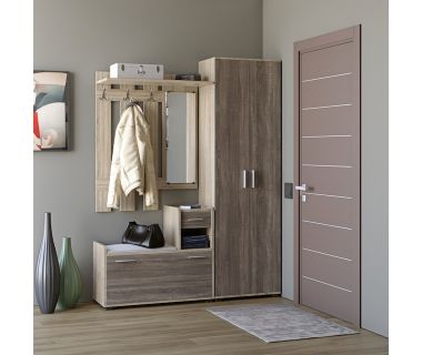 Передпокій Еверест Тандем з шафою ШП-1 і тумбою (права) сонома + трюфель (DTM-2498)