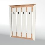 Вішалка настінна Еверест Нордік-900 90х6х110 см Білий + Крафт дуб золотий (DTM-5517)