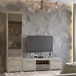 Гостиная Эверест Британия Комплект 6 (2 элемента) сонома + трюфель (DTM-2503)