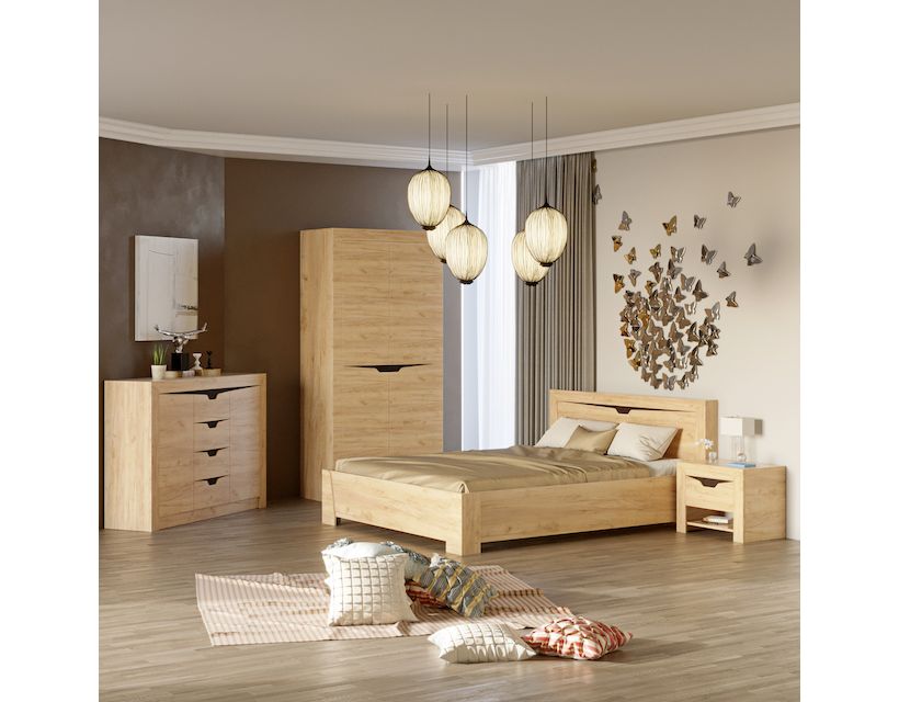 Спальня Еверест Ліберті Комплект 4 (модульна - 4 елементи) дуб крафт золотий (DTM-2601) в інтернет магазині меблів "Меблі Даром"