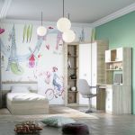 Спальня Детская Эверест Соната Комплект 11 (модульная - 6 элементов) дуб сонома + белый (DTM-2596)