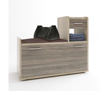 Тумба для взуття Еверест Тандем (права) сонома + трюфель (DTM-2649) Тумба для взуття Еверест Тандем (права) сонома + трюфель (DTM-2649)