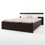 Ліжко двоспальне Еверест Соната-1600 160х200 см венге темний + білий (DTM-2094)