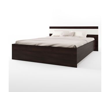 Кровать двуспальная Эверест Соната-1600 160х200 см венге темный + белый (DTM-2094) Кровать двуспальная Эверест Соната-1600 160х200 см венге темный + белый (DTM-2094)