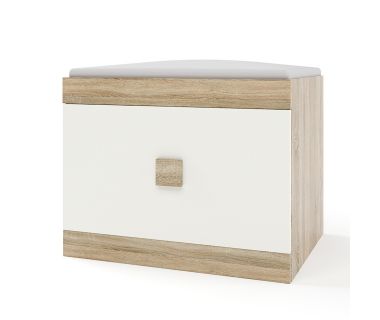 Тумба для обуви Эверест Соната ТО-600 60х38х45 дуб сонома + белый (DTM-2210) Тумба для обуви Эверест Соната ТО-600 60х38х45 дуб сонома + белый (DTM-2210)