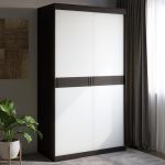 Шафа-купе Еверест Соната 1200 дводверна 120х60х217 венге темна+біла (DTM-2391)