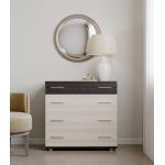 Маленький комод Еверест на 4 ящики К-1 80х45х73 венге темний дуб молочний (телескопи) (DTM-2443)