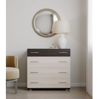 Маленький комод Еверест на 4 ящики К-1 80х45х73 венге темний дуб молочний (телескопи) (DTM-2443)