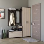 Передпокій Еверест Тандем з шафою ШП-1 і тумбою (права) венге темний+дуб молочний (DTM-2458)