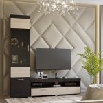 Гостиная Эверест Британия Комплект 5 (2 элемента) венге + дуб молочный (DTM-2660)