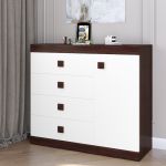 Комод с дверью и 4-мя ящиками Эверест Соната-5 105х38х94 венге темный + белый (DTM-2064)
