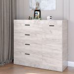 Комод с дверью и 4-мя ящиками Эверест Соната-5 105х38х94 дуб крафт белый (DTM-2701)