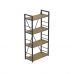 Этажерка 4/60 Ferrum-decor Серии Коннект 120x60x28 черный ДСП Дуб Артизан 16мм (FRD-104238)