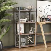 Етажерка 4/60 Ferrum-decor Серії Коннект 120x60x28 сірий ДСП Дуб Сонома Трюфель 16мм (FRD-104252)
