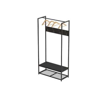 Вішалка модульна підлогова Треліс 13 180x90x38 чорний ДСП Сосна Кембра 16мм FRD-104330