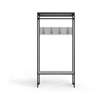 Вешалка напольная Ferrum-decor Трелис 14 180x90x38 черный ДСП Белый 16мм (FRD-104343)