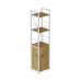 Этажерка 3/34 Ferrum-decor Серии Конект с тумбой 144x34x28 Белый ДСП Артизан (FRD-104433)