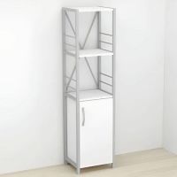 Етажерка 3/34 Ferrum-decor Серії Конект із тумбою 144x34x28 Сірий ДСП Білий (FRD-104435)