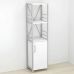 Этажерка 3/34 Ferrum-decor Серии Конект с тумбой 144x34x28 Серый ДСП Белый (FRD-104435)