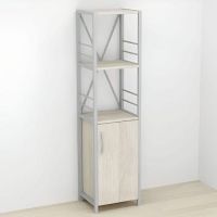 Этажерка 3/34 Ferrum-decor Серии Конект с тумбой 144x34x28 Серый ДСП Сонома (FRD-104438)
