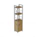 Этажерка 3/34 Ferrum-decor Серии Конект с тумбой 144x34x28 Серый ДСП Артизан (FRD-104440)